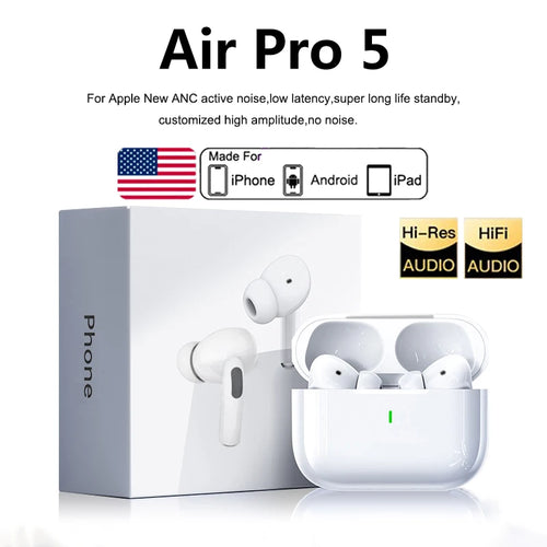 Écouteurs Sans Fil Pro TWS – Bluetooth 5.0, Réduction de Bruit Active, Compatible iPhone & Android