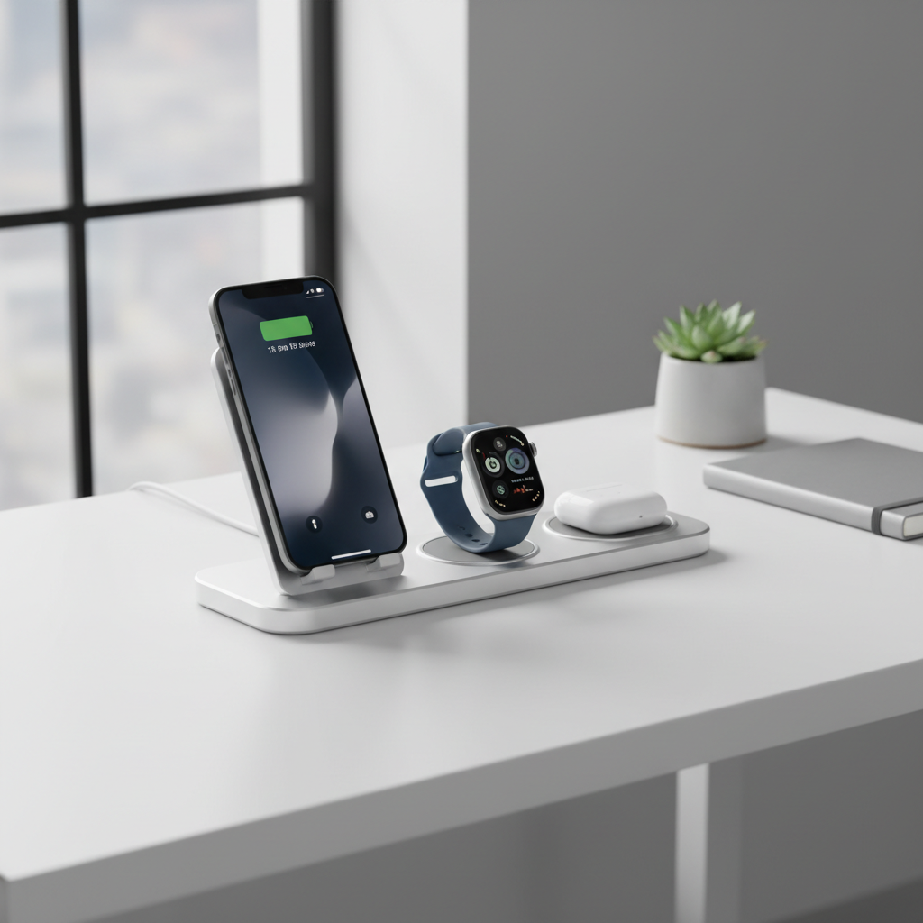 Station de recharge - Bureau minimaliste